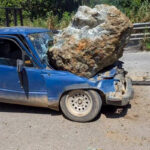Ya van tres derrumbes de rocas en carretera de Jarabacoa