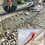 Moradores de la zona sur de Santiago denuncian que constructora del monorriel rompió sistema cloacal