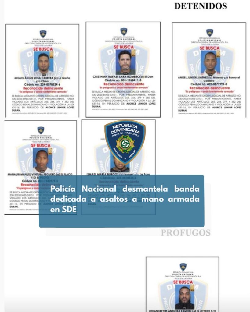 Capturan varios hombres y ocupan evidencias tras desmantelar banda en Los Frailes