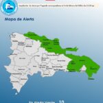 Diez provincias bajo alerta verde del COE por lluvias y sistema frontal que afecta territorio nacional