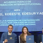 Indotel, ADN y el CUED formalizan plan para retirar cableados y reducir la contaminación visual en el Distrito Nacional