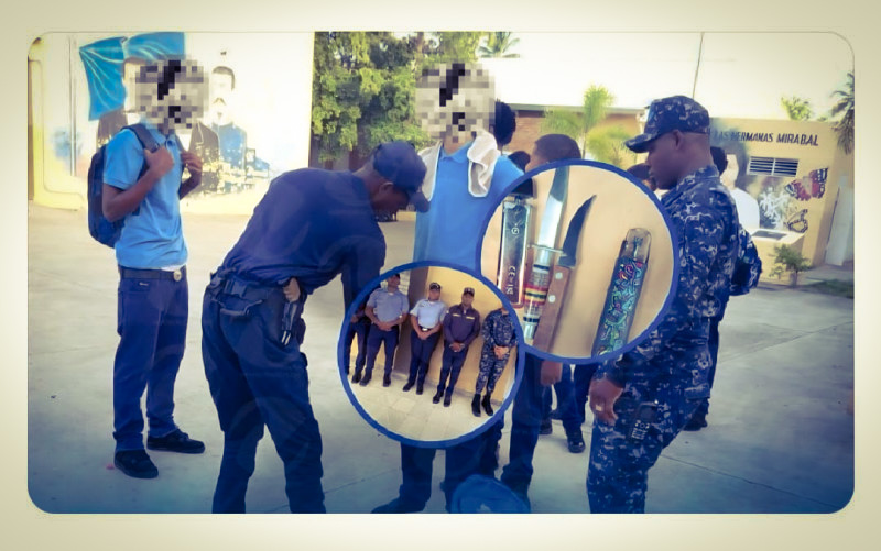 Requisas en escuelas del Sur revelan armas blancas y objetos peligrosos