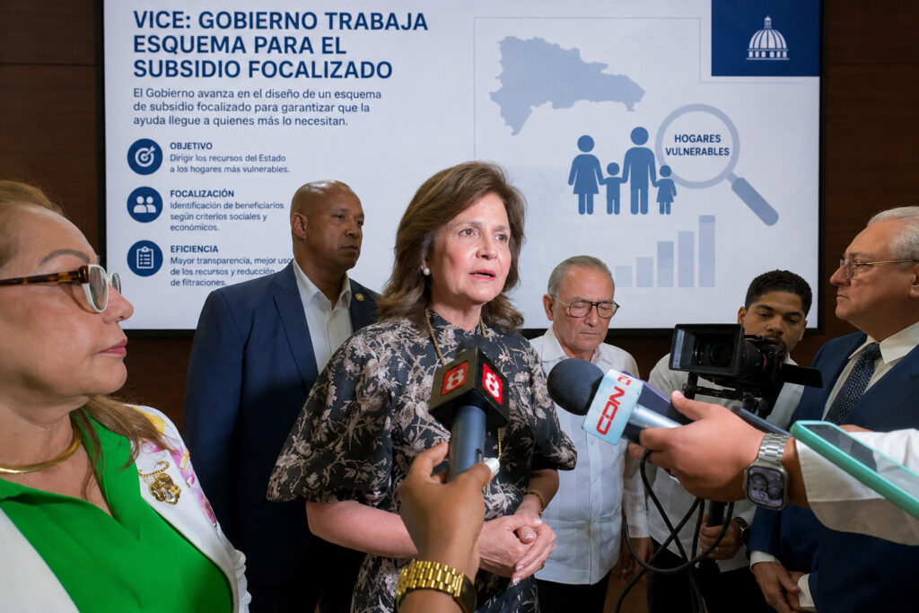 Vicepresidenta Raquel Peña anuncia que Gobierno trabaja subsidio focalizado