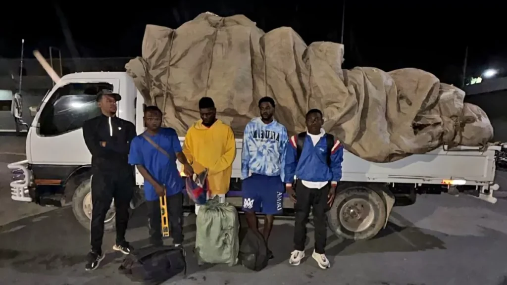 Camión con haitianos indocumentados ocultos en vegetales es interceptado por el Ejército en Constanza