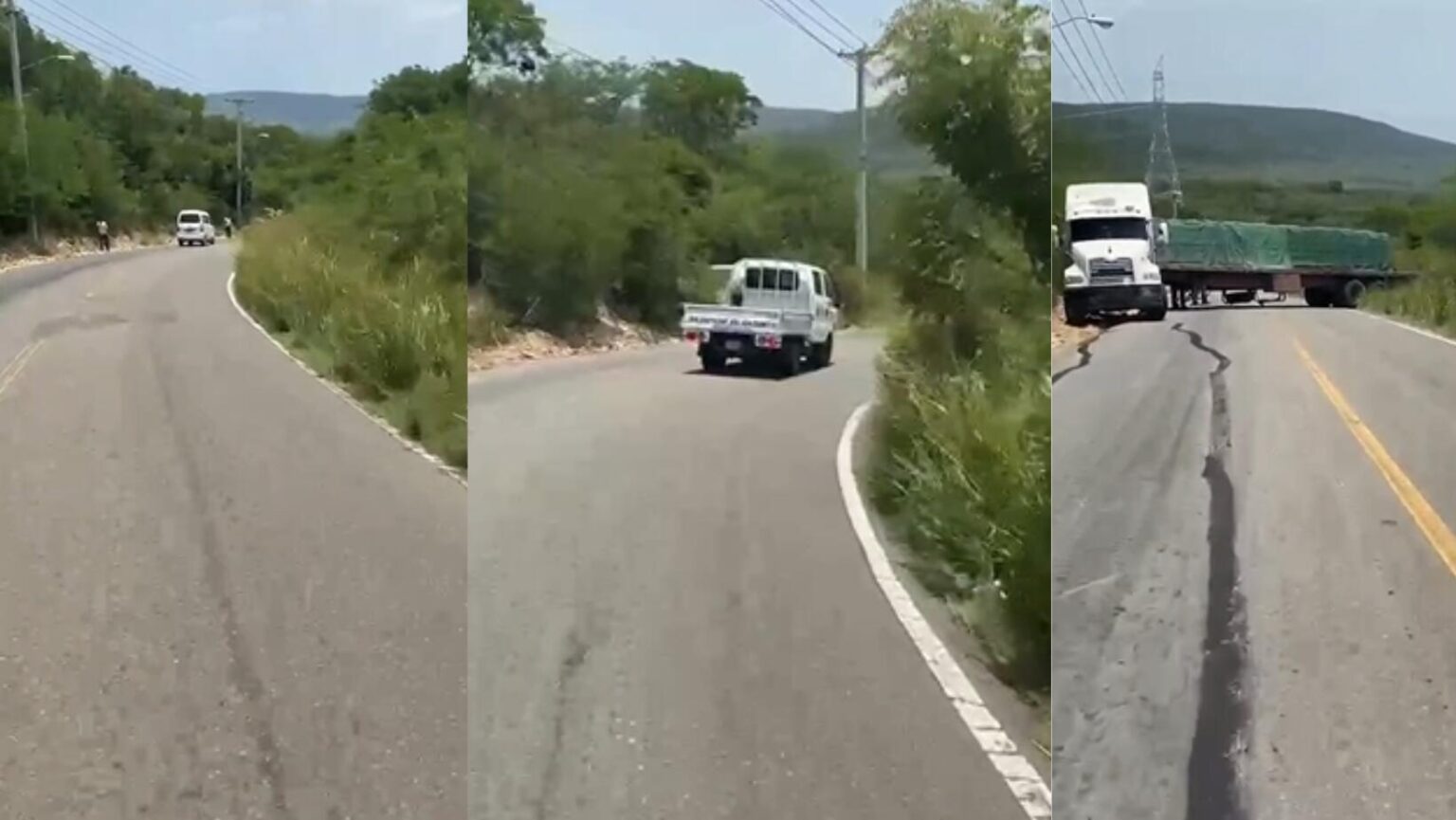Patana se desliza y bloquea tránsito en Los Quemados–Monción