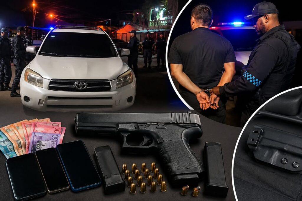 Persecución en Santiago culmina con arresto y ocupación de arma ilegal