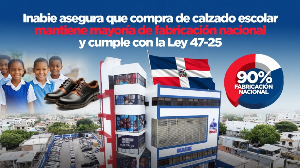 Inabie garantiza cumplimiento de la Ley 47-25 en compra de calzado