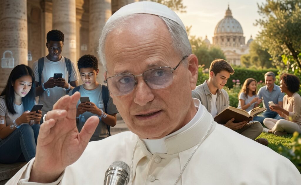 El Papa León XIV exhorta a evitar adicción al móvil con límites claros