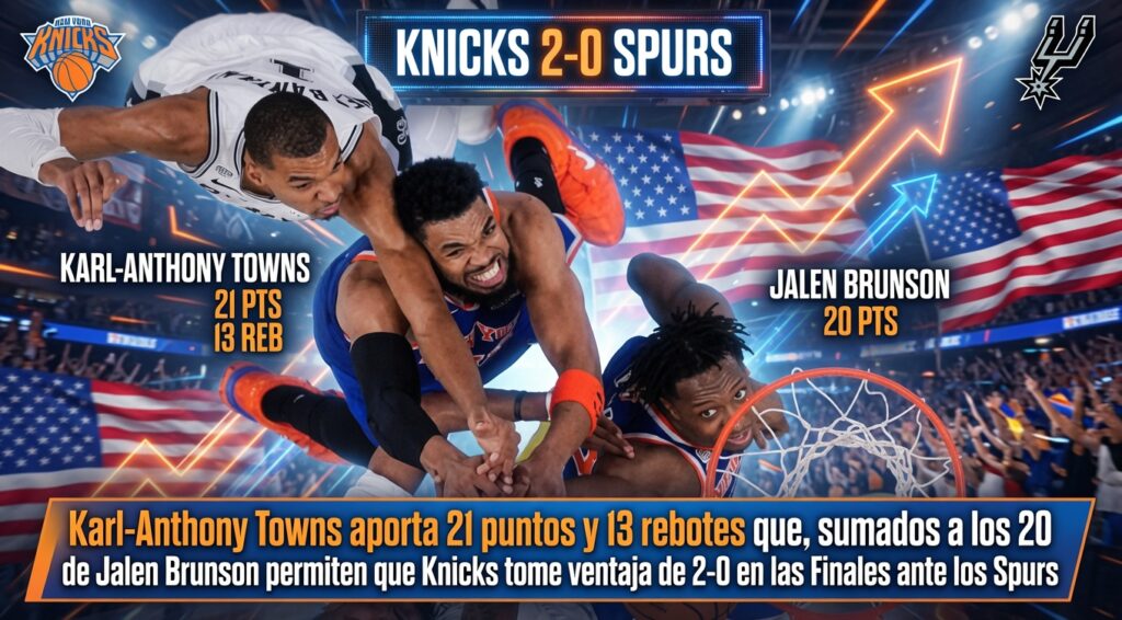 Finales NBA: Knicks logran triunfo en el segundo partido colocan serie 2-0