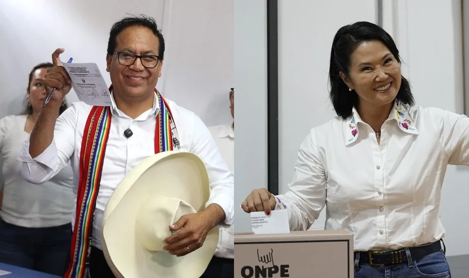 Perú: Fujimori aventaja a Sánchez con 52,4 % de votos válidos