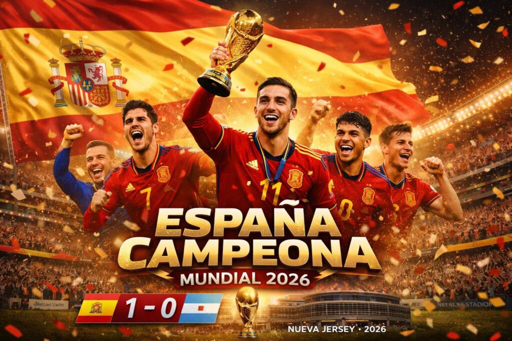 España se corona campeona del Mundial 2026 tras vencer 1-0 a Argentina en Nueva Jersey