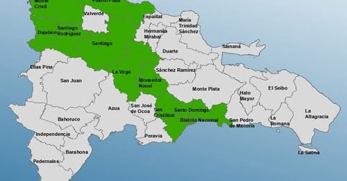 COE coloca en alerta verde al Distrito Nacional y 10 provincias por lluvias