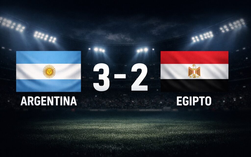Argentina remonta un partido épico y vence 3-2 a Egipto para avanzar a cuartos del Mundial 2026