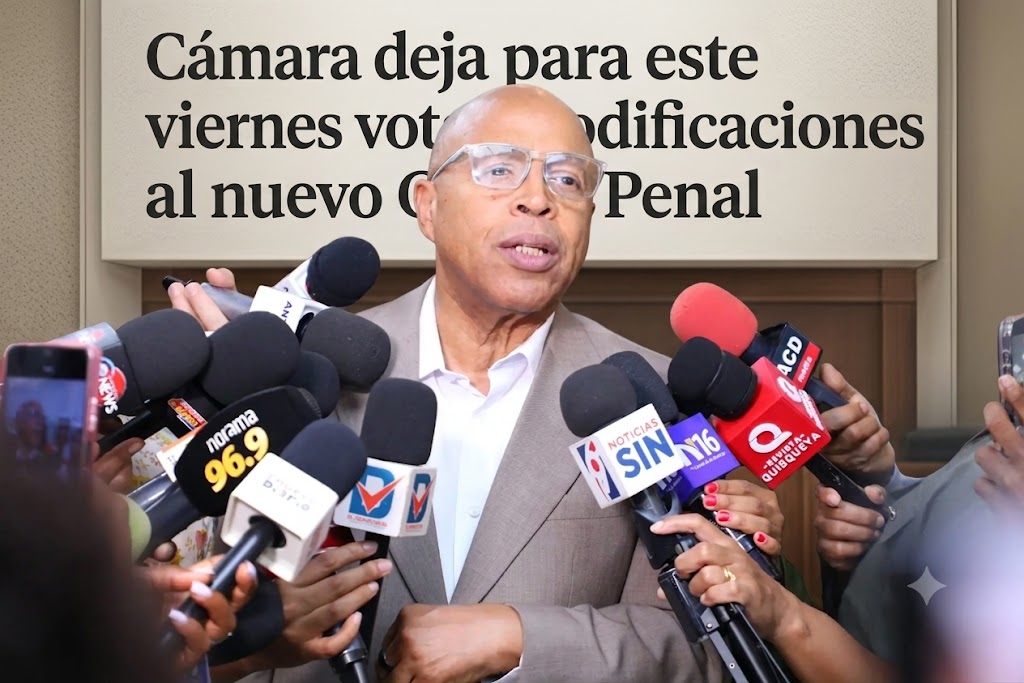 Cámara de Diputados aplaza para viernes discusión de reformas al Código Penal