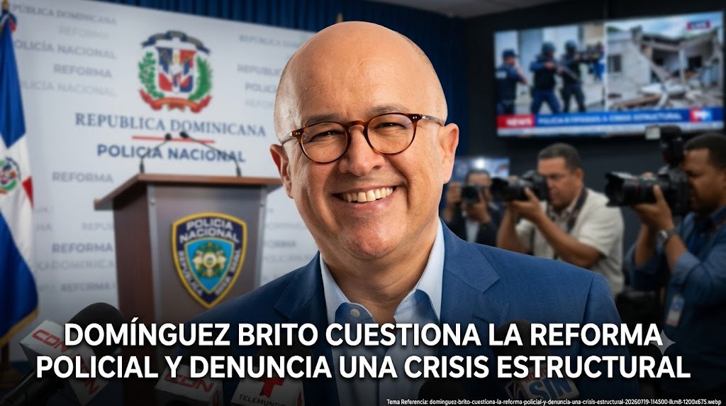 Domínguez Brito denuncia crisis estructural y pone en duda reforma policial