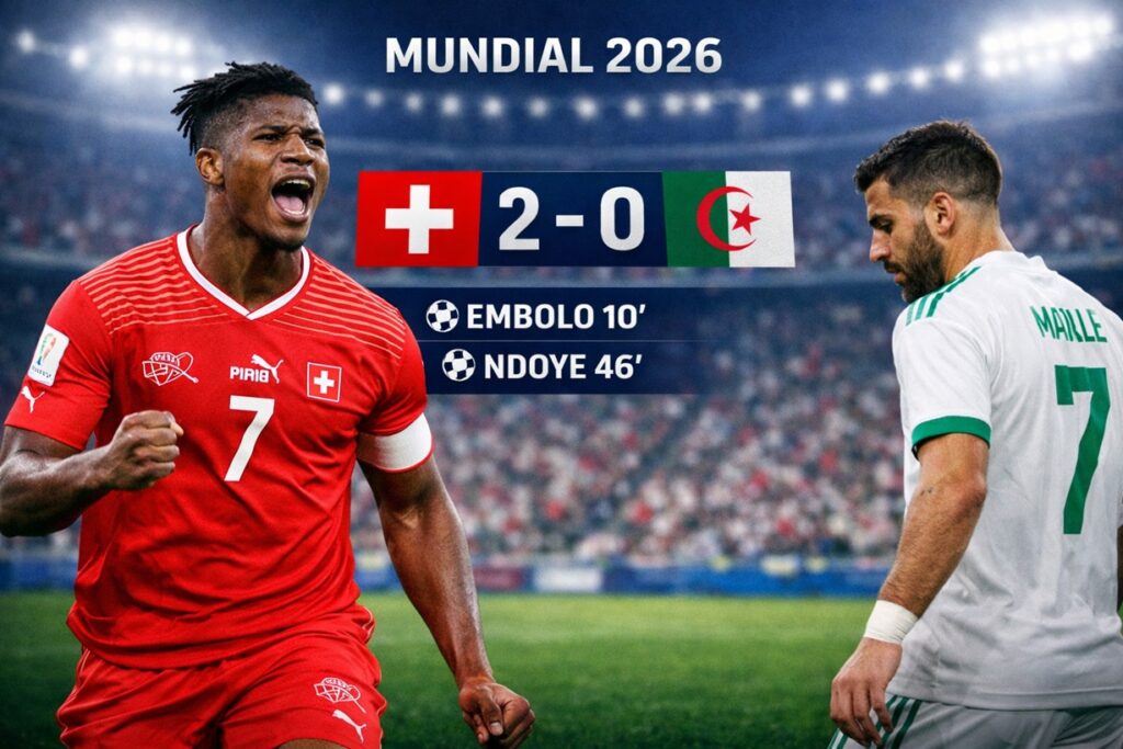 Suiza elimina a Argelia con autoridad y avanza a octavos del Mundial 2026
