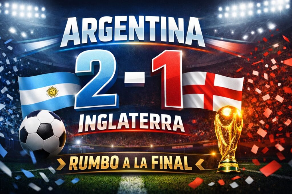 Argentina remonta y vence 2-1 a Inglaterra para avanzar a la final del Mundial 2026
