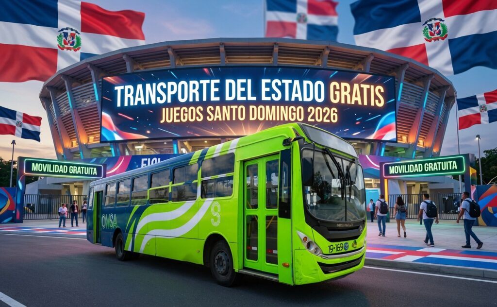 Gobierno ofrece transporte gratuito durante Juegos Santo Domingo 2026