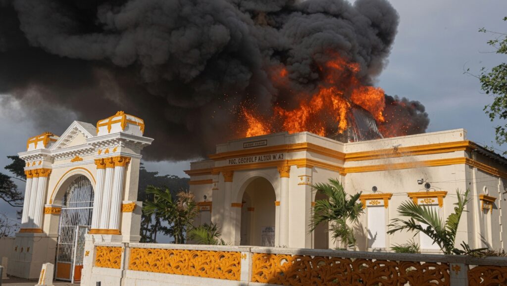 Fuego consume Logia Restauración No. 11, patrimonio de Puerto Plata