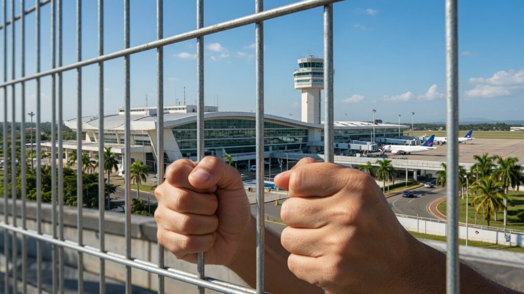 Autoridades arrestan en Aeropuerto del Cibao a hombre bajo investigación