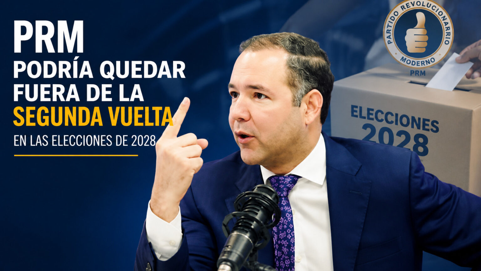 PRM podría no llegar a segunda vuelta en 2028, según Johnny Pujols