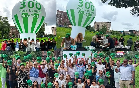 Leonel Fernández impulsa mensaje en El Bronx con globo y llamado a sacar nueva cedula