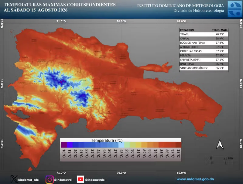 Temperatura llega a 40.2 grados por polvo del Sahara