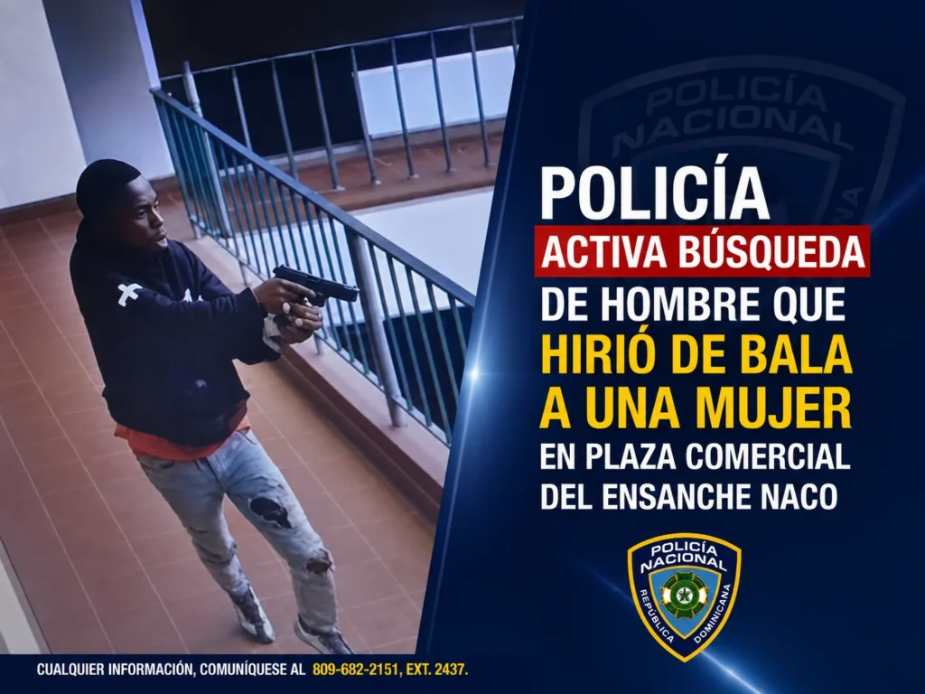 PN despliega operativo para capturar agresor que disparó contra mujer en plaza comercial del Naco