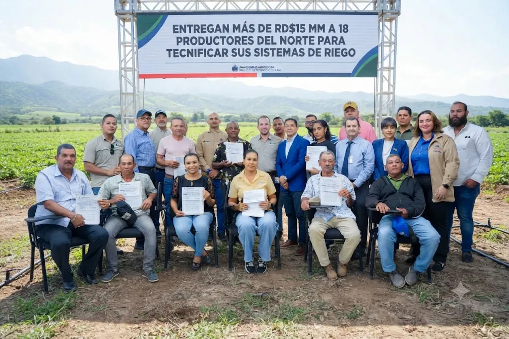Productores del Norte reciben RD$15 MM para modernizar riego agrícola