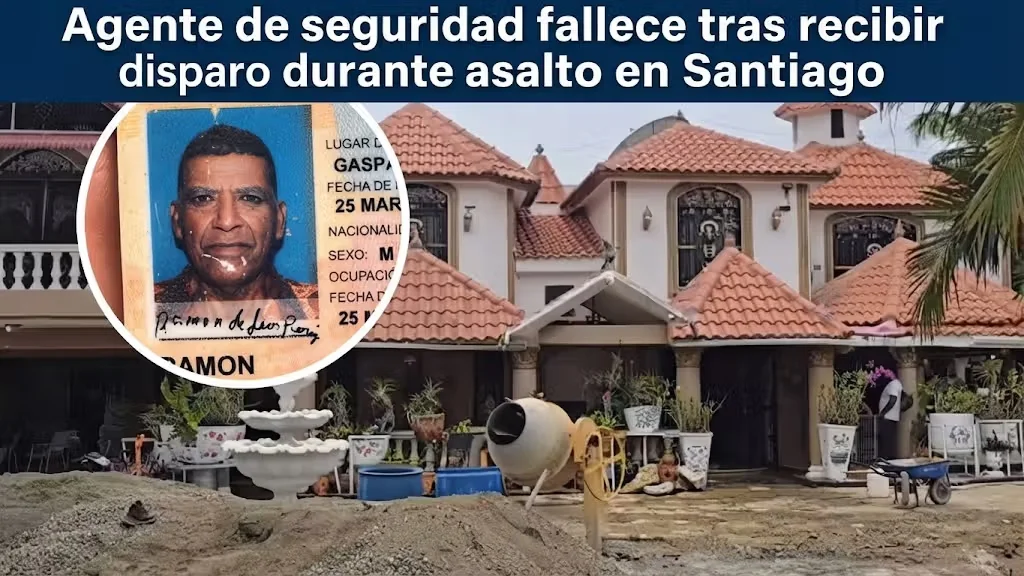 Agente de seguridad fallece tras recibir disparo durante asalto en Santiago