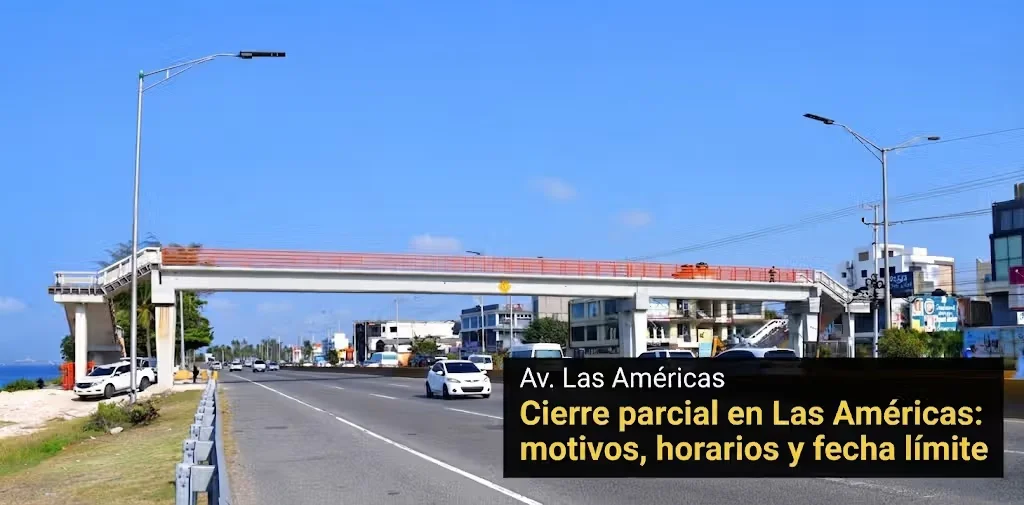 Cierre parcial en autopista Las Américas: motivos, horarios y fecha límite
