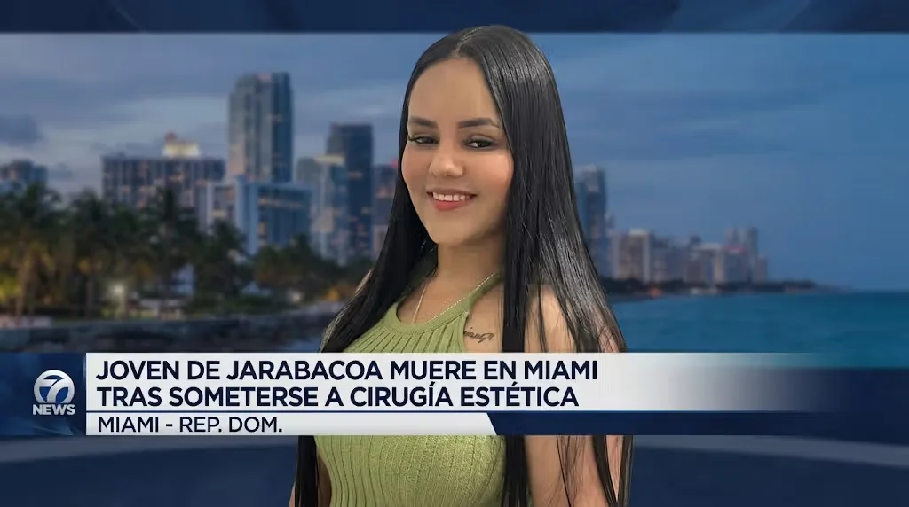 Cirugía estética en Miami causa muerte de joven de Jarabacoa