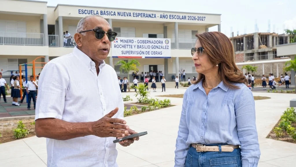 Gobernadora Rochtte y Basilio González supervisan escuelas para año escolar 2026-2027