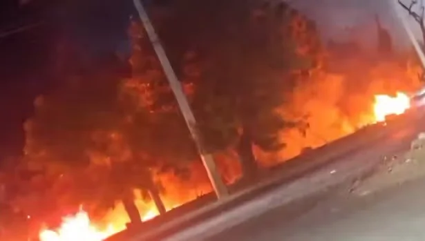 Santiago en alerta por incendio próximo al Palacio de Justicia