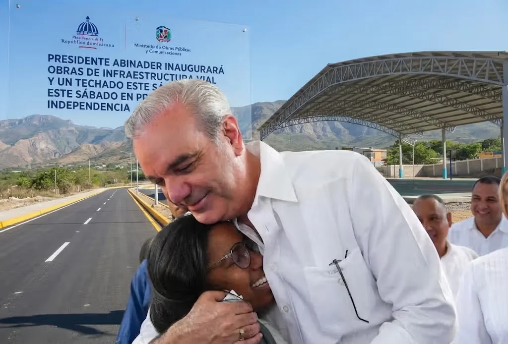 Presidente Abinader entrega infraestructura vial y deportiva en Independencia