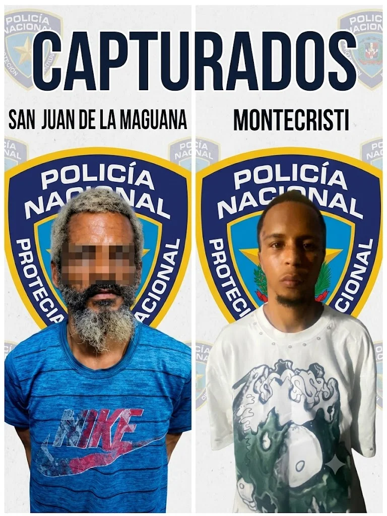 Policía Nacional captura en San Juan y Montecristi a dos hombres implicados en casos de robo