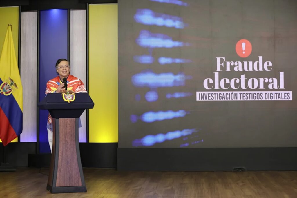 Petro afirma que su sucesor fue elegido con un sistema que no garantizó la seguridad de los votos