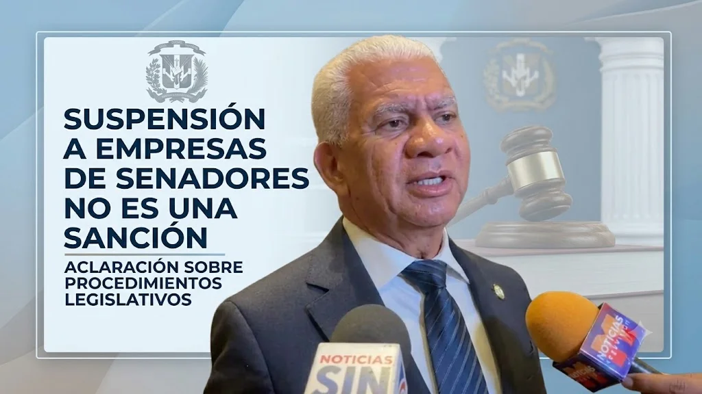 Suspensión a empresas de senadores no constituye sanción, dice Ricardo de los Santos