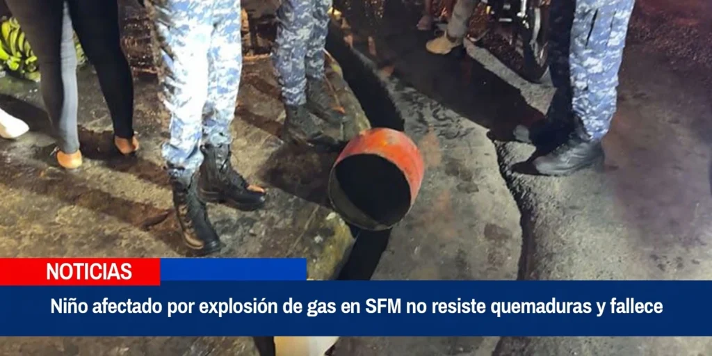 Niño afectado por explosión de gas en SFM no resiste quemaduras y fallece